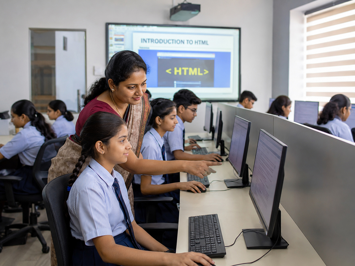 Dummy school computer lab photo