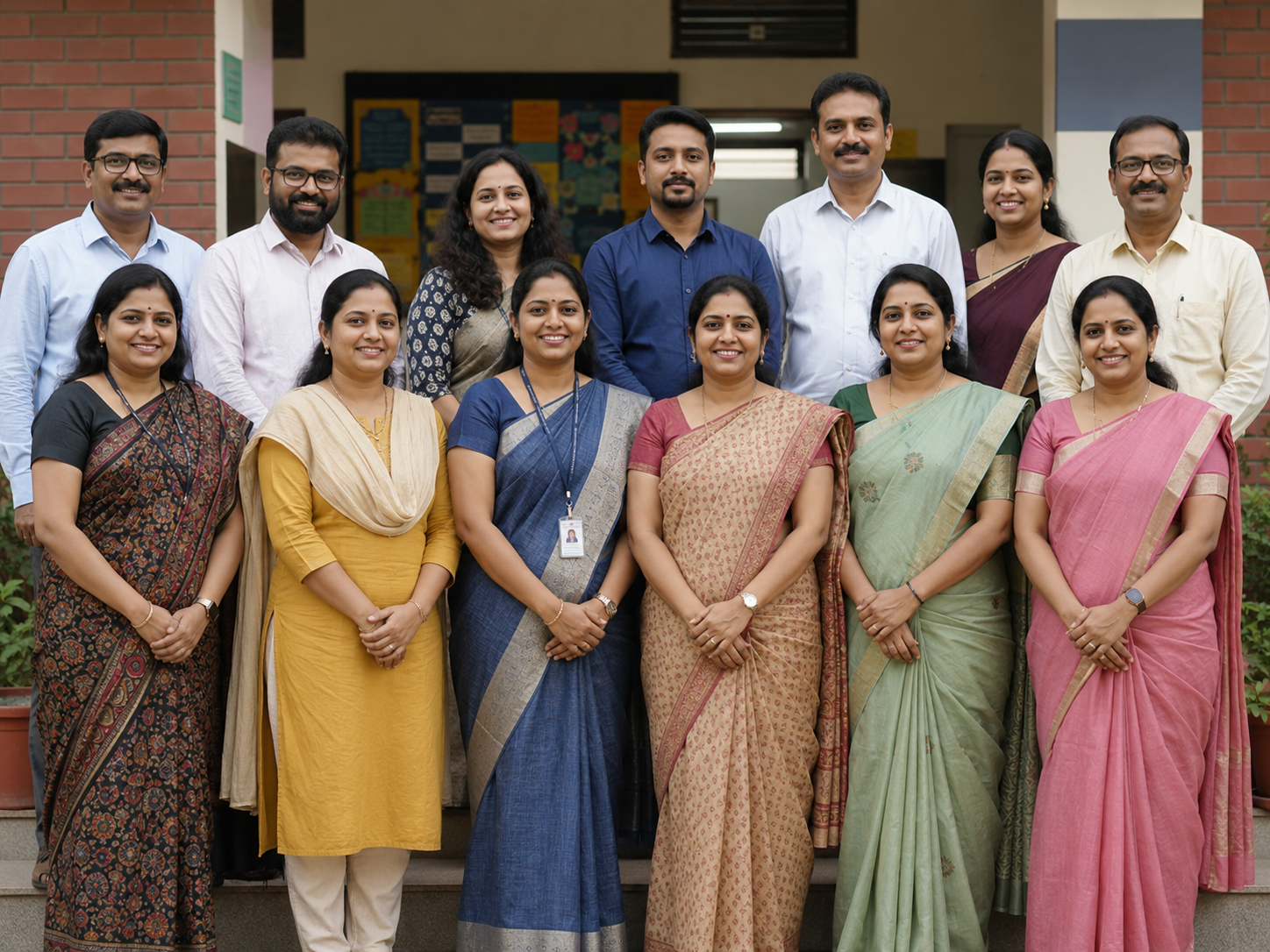 Dummy school staff group photo